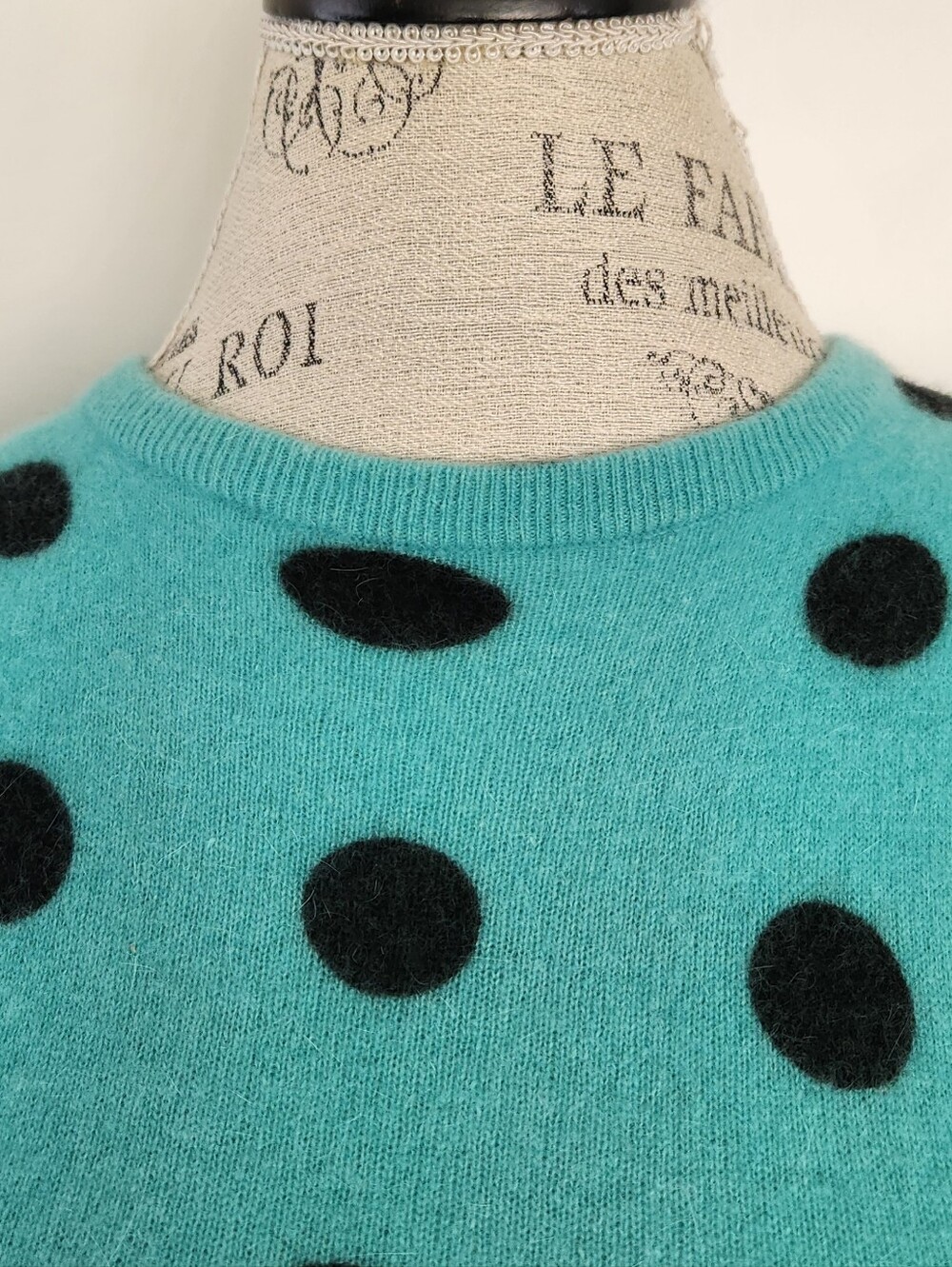 80s Polkadot Lamb Wool Sweater Vest - Picture 5 of 8